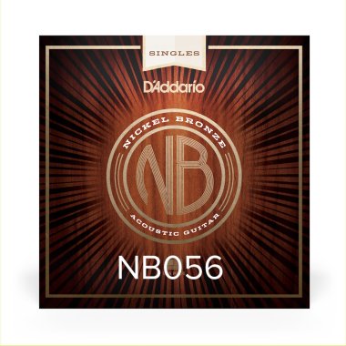 D'Addario NB056 Nickel Bronze Wound Acoustic Single String, .056