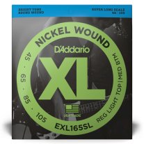 D'Addario Nickel Wound EXL165SL Reg Light Top/Med Bottom (45-105)