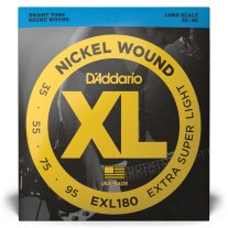 D'Addario Nickel Wound EXL180 Electric Bass (35-95), Full Set