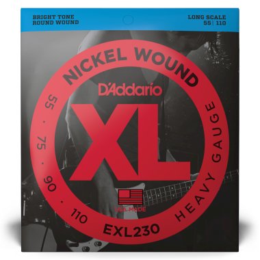 D'Addario Nickel Wound EXL230 Electric Bass (55-110) Full Set