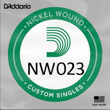 D'Addario NW023 XL Nickel Wound Electric String, .023 gauge, Single