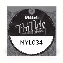 D'Addario NYL034 Classical Guitar Rectified Nylon .034 single string