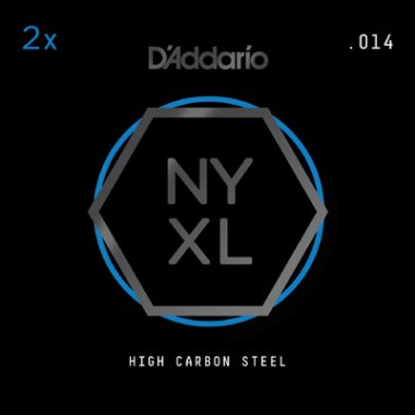 D'Addario NYXL High Carbon Plain Steel Guitar String .014 TWO PACK
