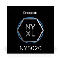 D'Addario NYXL High Carbon Plain Steel Guitar String .020