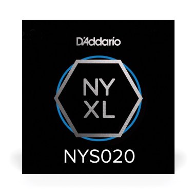 D'Addario NYXL High Carbon Plain Steel Guitar String .020