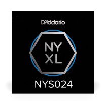D'Addario NYXL High Carbon Plain Steel Guitar String .024