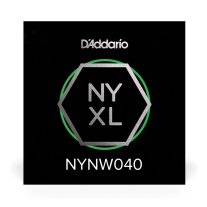 D'Addario NYXL Nickel Plated Steel Wound Electric Guitar Single .040