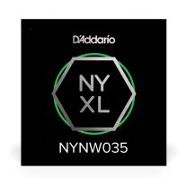 D'Addario NYXL Nickel Plated Steel Wound Electric Guitar Single .035
