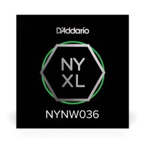 D'Addario NYXL Nickel Plated Steel Wound Electric Guitar Single .036