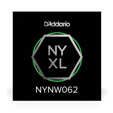 D'Addario NYXL Nickel Plated Steel Wound Electric Guitar Single .062