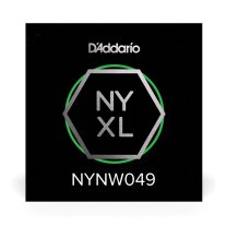 D'Addario NYXL Nickel Plated Steel Wound Electric Guitar Single .049