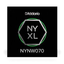 D'Addario NYXL Nickel Plated Steel Wound Electric Guitar Single .070