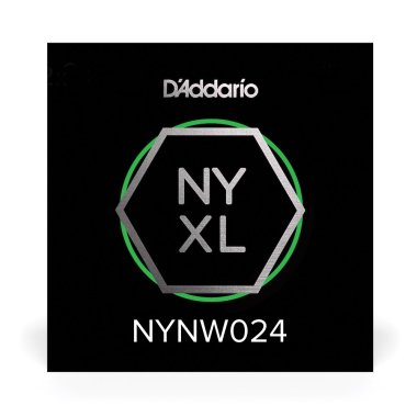 D'Addario NYXL Nickel Plated Steel Wound Electric Guitar Single .024