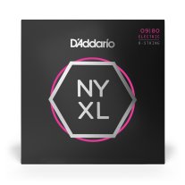 D'Addario NYXL0980 Nickel Wound Electric 8-String Super Light 9-80