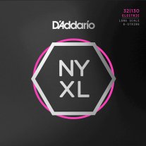 D'Addario NYXL32130 Long Scale Regular Light 6-String, 32-130