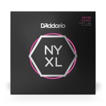 D'Addario NYXL32130SL Super Long Scale Regular Light 6-String, 32-130