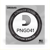 D'Addario PNG041 Pure Nickel Wound Electric Guitar .041, Single String