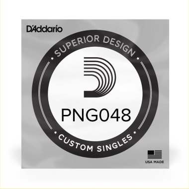 D'Addario PNG048 Pure Nickel Wound Electric Guitar .048, Single String