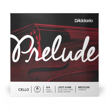 D'Addario Prelude Cello A 4/4 Medium Tension J1011 4/4M, Single String