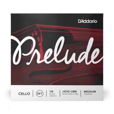 D'Addario Prelude Cello J1010 1/8 Medium Tension, Full Set