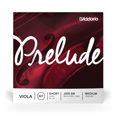 D'Addario Prelude Viola J910 SM Short Medium Tension, Full Set