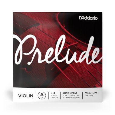 D'Addario Prelude Violin A 3/4 Medium Tension J812 3/4M, Ball End, Single String