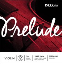 D'Addario Prelude Violin D 3/4 Medium Tension J813 3/4M, Single String