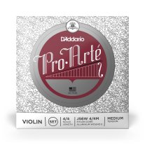 D'Addario Pro Arte Violin J56W 4/4M Wound E, Medium Tension, Ball End, Full Set