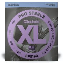D'Addario Pro Steels EPS190 Custom Light (40-100), Full Set