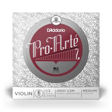 D'Addario ProArte Violin E 1/2 Medium Tension J5601 1/2M, Ball End, Single String