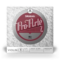 D'Addario ProArte Violin E 4/4 Medium Tension J5601 4/4M, Ball End, Single String