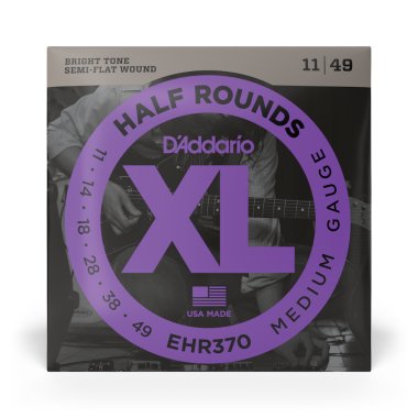 D'Addario Semi Flatwound EHR370 Half Rounds Medium 11-49