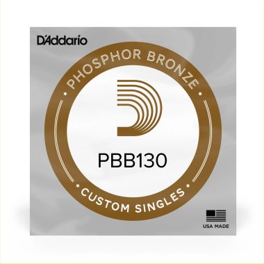 D'Addario Single Electric Bass, Phosphor Bronze PBB130