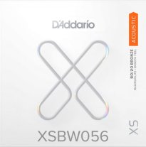 D'Addario XSBW056 XS 80/20 Bronze Ball End Single String, .056