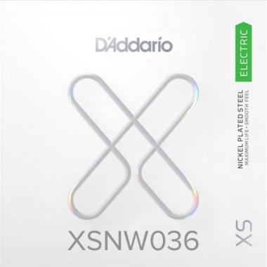 D'Addario XSNW036 XS Nickel Wound Ball End Single String, .036