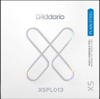 D'Addario XSPL013 XS Plain Steel Guitar String .013