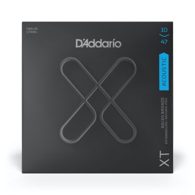D'Addario XT 80/20 Bronze 12-String Acoustic Guitar, Light 10-47