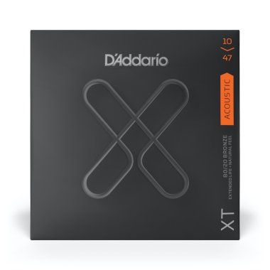 D'Addario XT 80/20 Bronze Acoustic Guitar Strings, Ext. Light 10-47