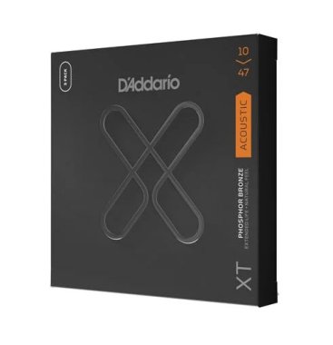 D'Addario XT Phosphor Bronze Acoustic Strings, Ext. Light 10-47, 3-Pack