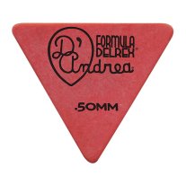 D'Andrea Delrex 355 Shape Guitar Pick, 0.50mm Thin, Red