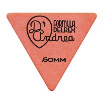 D'Andrea Delrex 355 Shape Guitar Pick, 0.60mm Thin/Medium, Orange