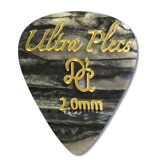 D'Andrea UP351 Ultra Plecs Black Oyster 2.0mm Guitar Pick, One