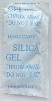 Desiccant Silica Gel Pack, Single 10 gram