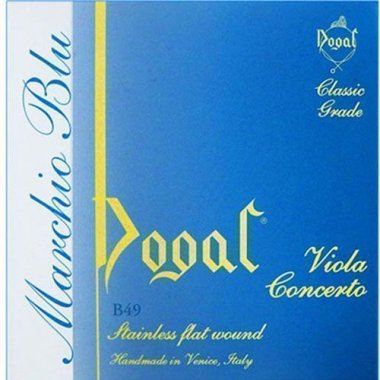 Dogal B49 Marchio Blu Blue Tag Stainless Steel Viola Strings, 16.5"