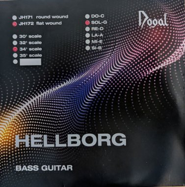 Dogal JH172027 Scale 34" Hellborg Stranded Core Flat Wound G, Single String