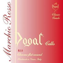 Dogal R33 Marchio Rosso Red Tag Chrome Cello Strings, 4/4-3/4