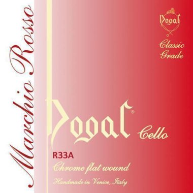 Dogal R33A Marchio Rosso Red Tag Chrome Cello Strings, 1/2