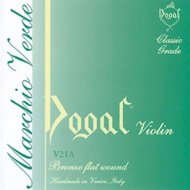 Dogal V21A Green Tag Bronze Flatwound Violin Strings 1/4-1/2 Ball End