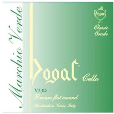 Dogal V23D Cello Set Marchio Verde 1/10 Bronze Flatwound