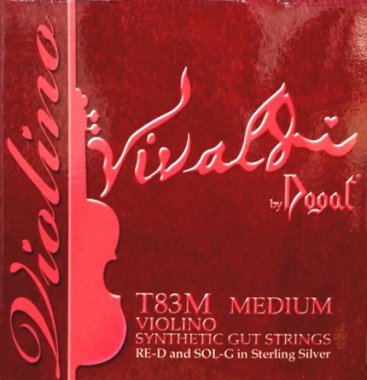 Dogal Vivaldi T83M Violin Strings MT Synthetic Gut and Sterling Silver